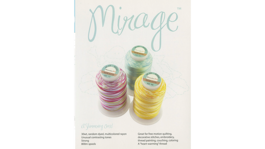 Wonderfil Mirage Thread 30wt Rayon 800m - Various Colors