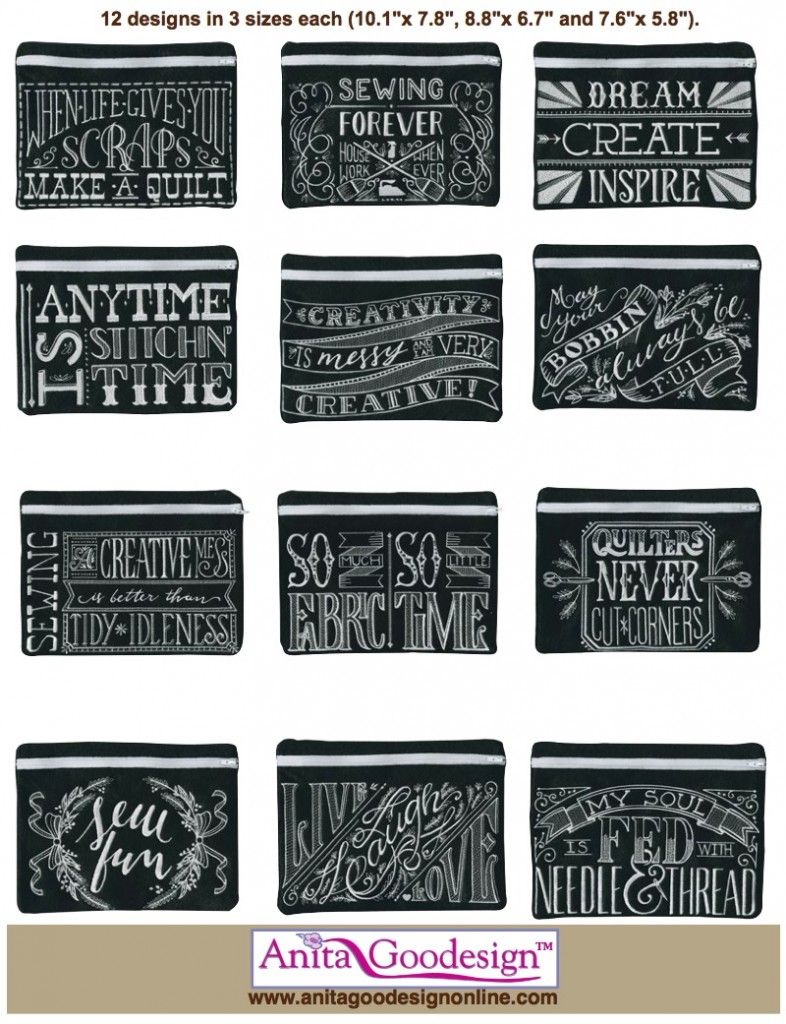 Pre-recorded Class: Anita Goodesign Embroidered Blackboard Bags