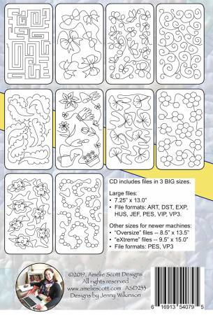 Edge-To-Edge Embroidery Book and Expansion Packs