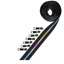 Load image into Gallery viewer, Pam Damour Metallic Zipper Tape 2 1/2 yd with 7 pulls Various Colors