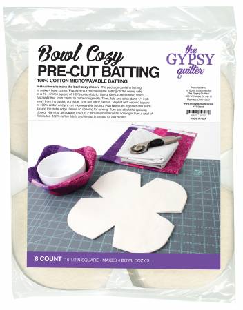 The Gypsy Quilter Bowl Cozy Pre Cut Batting 8ct # TGQ036