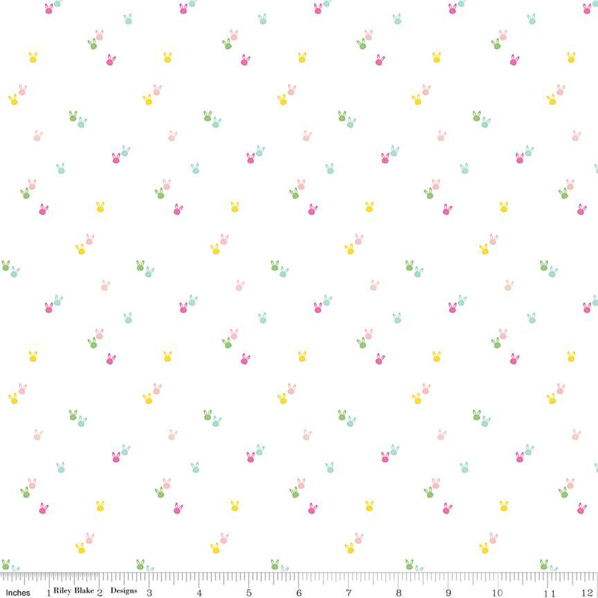 Riley Blake Seasonal Basics C656 Bunnies  SOLD BY THE YARD