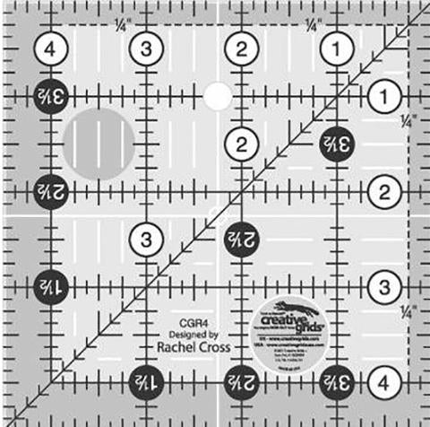 Creative Grids Rulers  4.5"x4.5" CGR4  & 6.5"x6.5" CGR6