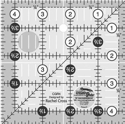 Creative Grids Rulers  4.5"x4.5" CGR4  & 6.5"x6.5" CGR6
