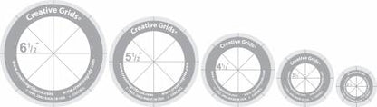 Creative Grids Quilt Ruler Circles (5 Discs with Grips) Quilt Ruler # CGRCRCL