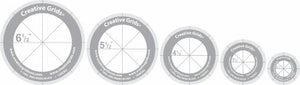 Creative Grids Quilt Ruler Circles (5 Discs with Grips) Quilt Ruler # CGRCRCL