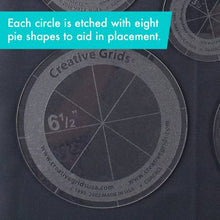 Load image into Gallery viewer, Creative Grids Quilt Ruler Circles (5 Discs with Grips) Quilt Ruler # CGRCRCL