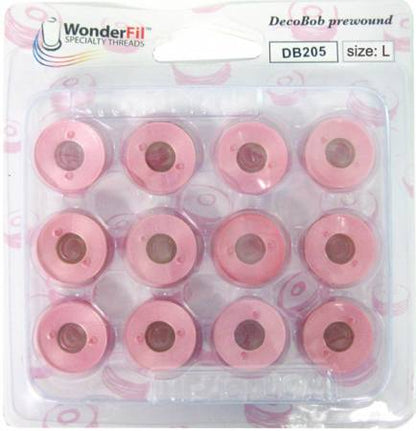 Wonderfil L-Class DecoBob Prewound Bobbin 12 Pack Various Colors