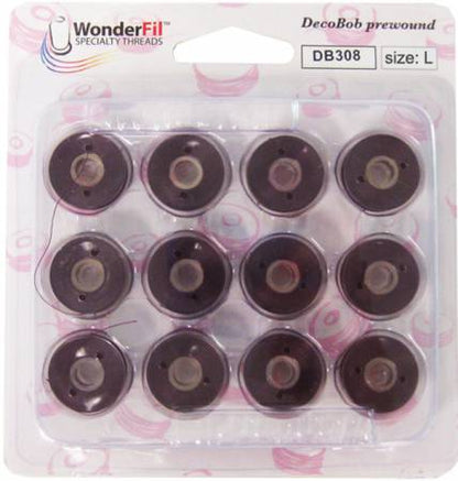 Wonderfil L-Class DecoBob Prewound Bobbin 12 Pack Various Colors