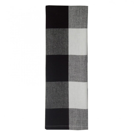 Dunroven House Farmhouse 3" Check Tea Towel Black DUH819-BLK