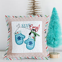 Load image into Gallery viewer, Kimberbell Stay Cozy Bench Buddy Kit with OPTIONAL 8x8 Pillow insert