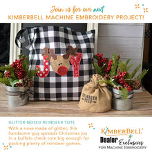 Load image into Gallery viewer, Zoom Class: Best of Kimberbell - Glitter Nosed Reindeer Tote with Class, Kit and Design