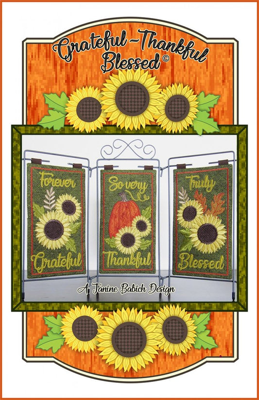 Grateful -Thankful Blessed Janine Babich Embroidery Design