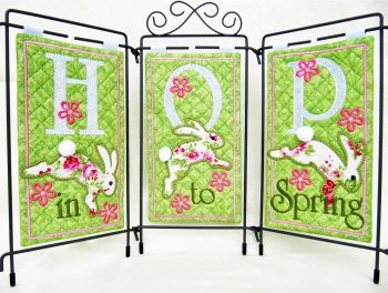 Janine Babich Hop Into Spring Table top display Design #JDBHIS