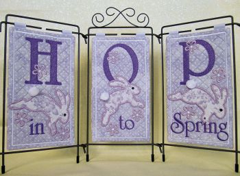 Janine Babich Hop Into Spring Table top display Design #JDBHIS