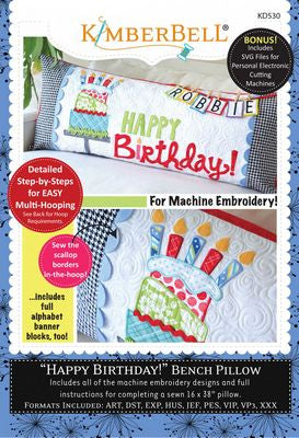 Kimberbell Bench Pillows - Machine Embroidery Version