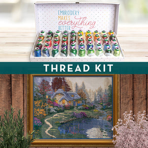 Everett's Cottage by Thomas Kinkade Embroidery Design 80355USB AND/OR Thread Kit IS80355KIT