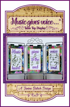 Janine Babich Music Gives Voice Table Top Display # JBDMGV Embroidery Design