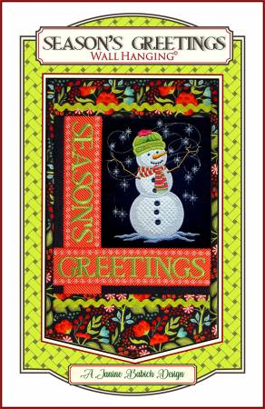 Janine Babich Season's Greetings Wall Hanging Embroidery CD  # JBDSG