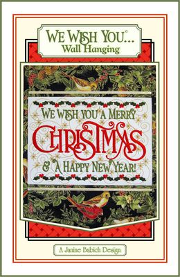 We Wish You... Wall Hanging Pattern Embroidery Design Janine Babich JBDWWY