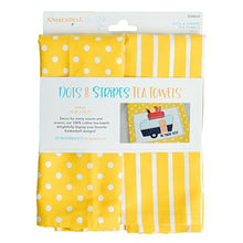 Load image into Gallery viewer, Kimberbell Dots &amp; Stripes Tea Towel Set