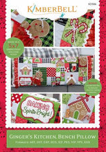 Load image into Gallery viewer, Kimberbell Ginger&#39;s Kitchen Bench Pillow Kit: EMBROIDERY Pattern, Embellishment Kit and Fabric Kit