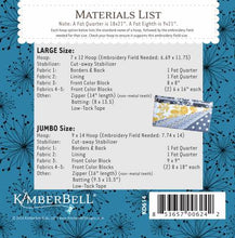 Load image into Gallery viewer, Kimberbell CD Jeanette Zip Pouch LG JMB Machine Emb # KD614