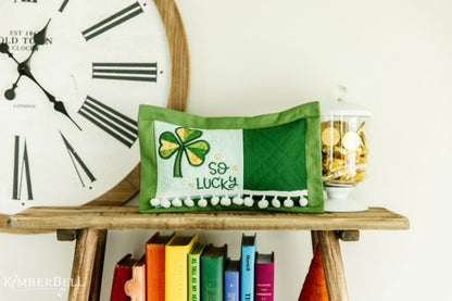 Kimberbell So Lucky Bench Buddy Design AND/OR Fabric Kit w/ optional pillow insert