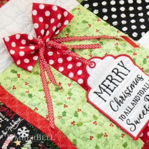 Jingle All the Way - Quilt Fabric KIT - Kim Christopherson - Kimberbell - Maywood Studios - Christmas Quilt Black or White Border