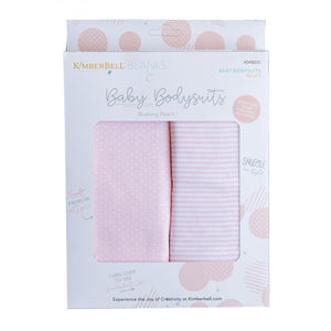 Kimberbell Blushing Peach Infant Bodysuit Set, 3-6 Months, 6-9 Months or 9-12 Months