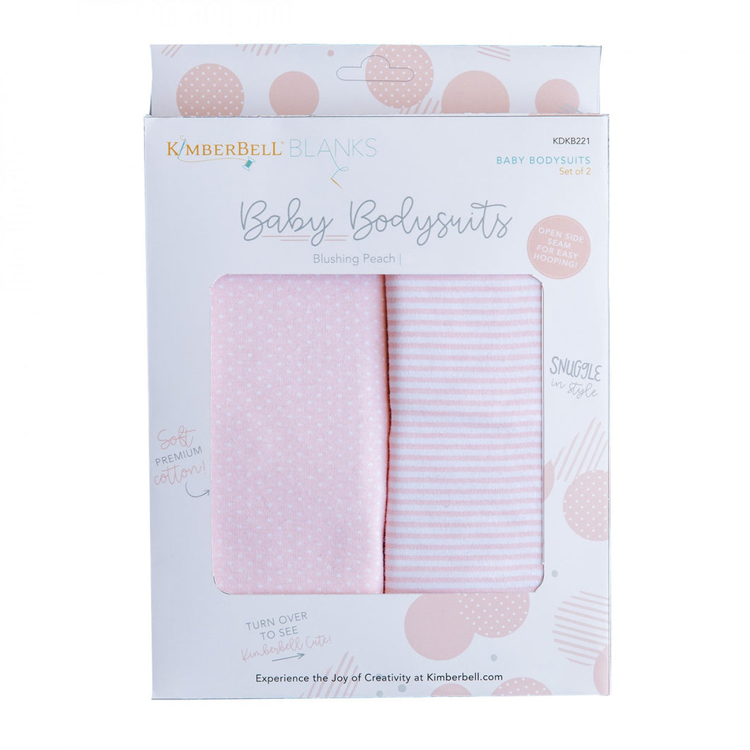 Kimberbell Blushing Peach Infant Bodysuit Set, 3-6 Months, 6-9 Months or 9-12 Months