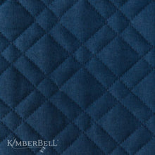 Load image into Gallery viewer, Kimberbell Quilted Pillow Blank Lumbar Cover Navy Linen 12&quot; x 18&quot; KDKB241
