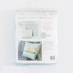 Kimberbell Quilted Pillow Blank Lumbar Cover Mist Linen Square 18" x 18"  KDKB243