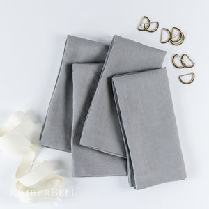 Cool Grey Linen Napkins kdmr144