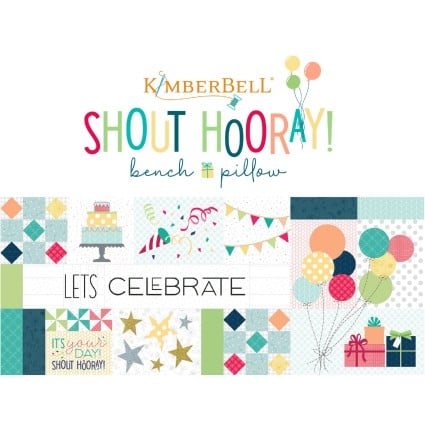 KD5120 Shout Hooray! Bench Pillow Embroidery Design