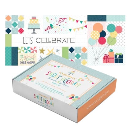 KIT-MASSHHBP Shout Hooray Bench Pillow Designer: KimberBell Fabric Kit IN STOCK