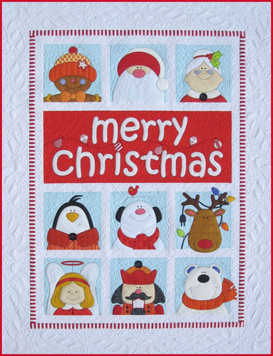 Amy Bradley Merry Christmas Full Size Pattern HARD COPY Applique Pattern ABD248