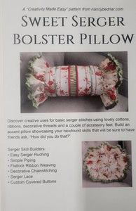 Sweet Serger Bolster Pillow Pattern NB002