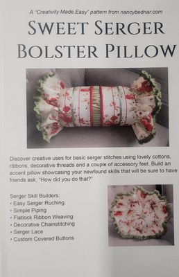 Sweet Serger Bolster Pillow Pattern NB002