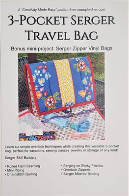 3 Pocket Serger Travel Bag Pattern by  Nancy Bednar 3pcttravel