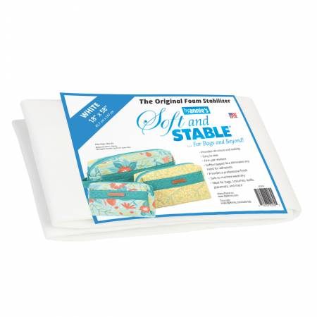Annie's Soft and Stable White 100% Polyester Foam Stabilizer 18in x 58in