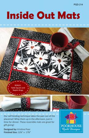 Inside Out Mats # PQD-214 From Poorhouse Quilt Designs