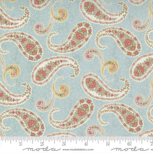 Moda Promenade Sky Aqua Paisley Fabric by the Yard 44"