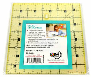 Quilter's Select Non-Slip Ruler 4-1/2in x 4-1/2in # QS-RUL45