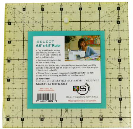 Quilters Select Non-Slip Ruler 6-1/2in x 6-1/2in # QS-RUL6.5N