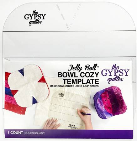 The Gypsy Quilter Jelly Roll Bowl Cozy Template # TGQ051