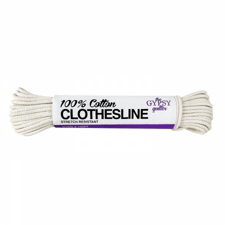 Clothesline 100% Cotton 100ft # TGQ136 Gypsy Quilter Rope