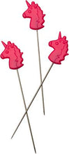 Load image into Gallery viewer, TPUNICORNPINS Tula Pink Unicorn Head Straight Pins 30 ct.