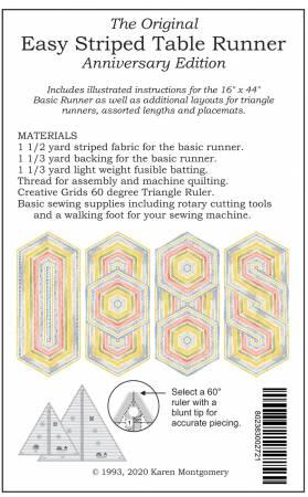 Easy Striped Table Runner Pattern # TQC272