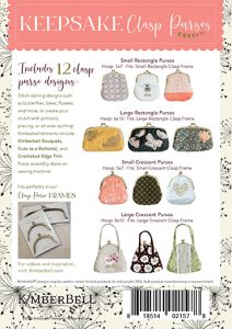 Kimberbell Embroidery Design Keepsake Clasp Purses kd578